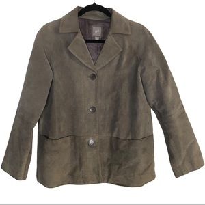 J.Jill Brown Fully Lined Leather Jacket‎ Size Small
